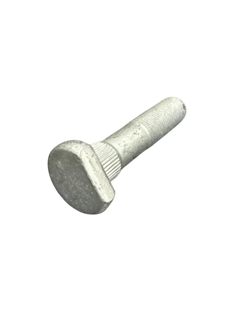 WHEEL STUD Press-In Serrated Heavy-Duty Carbon Steel Knurled, M16-1.5 THREAD, 73.5 mm, D-head Zinc Plate